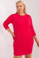 Relevance smooth, solid material feminine dress  Adomoo
